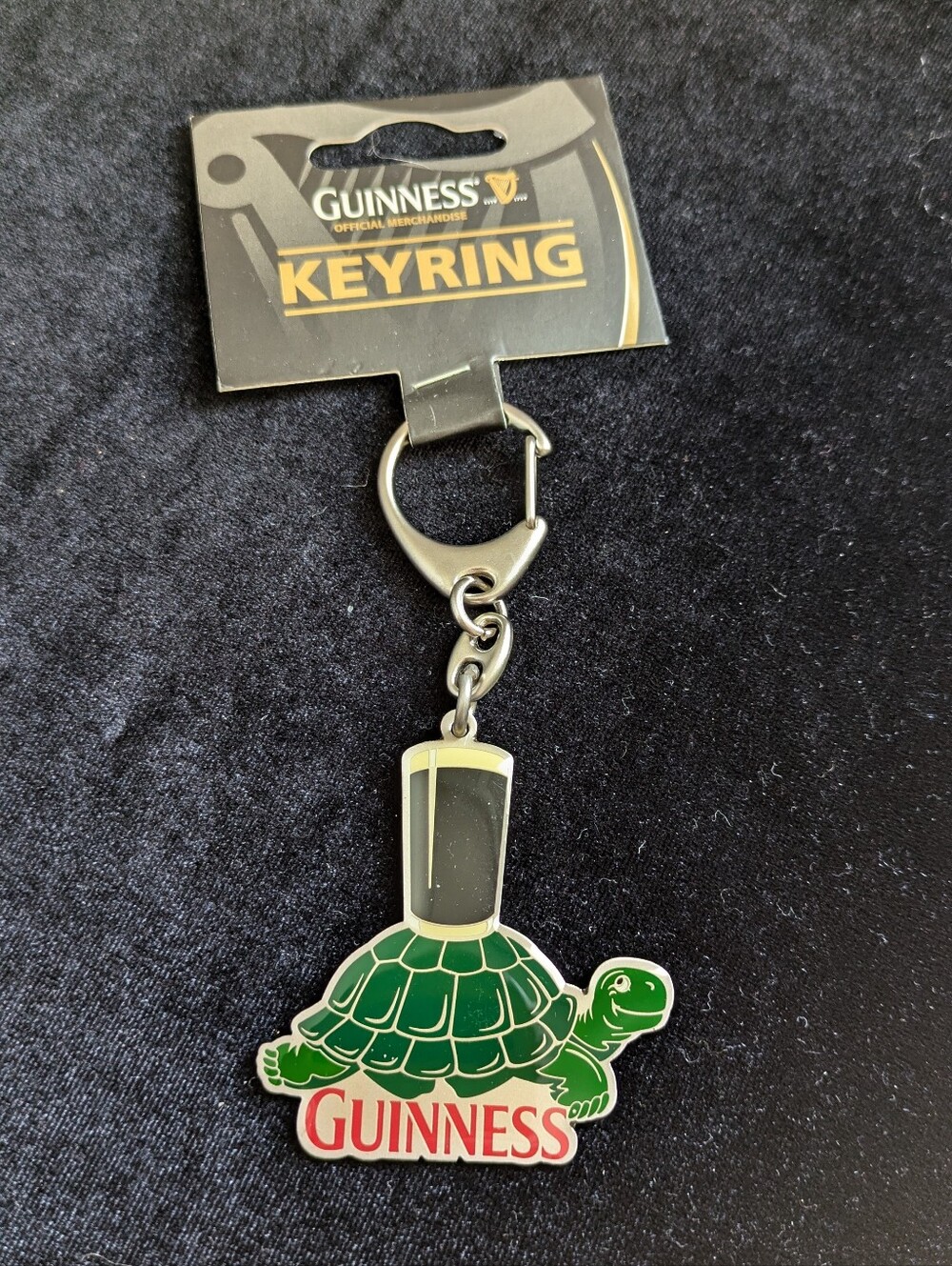 Guinness Silver Metal Keychain - Pint Silhouette